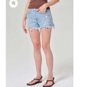 Agolde Parker vintage cut off denim‎ ripped shorts Size 25